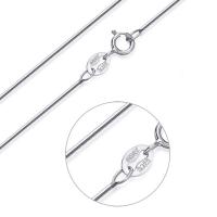 925 Sterling Silver schakelkettingen, 925 sterling zilver, geplatineerd, verschillende lengte voor keuze & slang keten & voor vrouw, 0.8mm, Verkocht door Strand