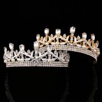 Diadema, lega in zinco, with Perle di plastica ABS, placcato, per la sposa & con strass, nessuno, assenza di piombo & cadmio, 60x250mm, Venduto da PC