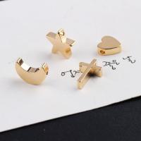 Perline in ottone, laccato oro 18K, stili diversi per la scelta & per la donna, assenza di nichel,piombo&cadmio, Foro:Appross. 0.5mm, 20PC/lotto, Venduto da lotto