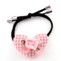 Hästsvanshållare, Duk, med elastisk nylonlina & Satin Ribbon, för kvinna, rosa, 45x32x10mm, 5PC/Bag, Säljs av Bag