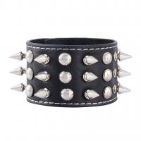 Koskind Bracelet, med Zinc Alloy, platin farve forgyldt, Unisex, sort, 44mm, Solgt Per Ca. 8.7 inch Strand