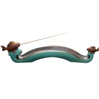 Rökelse säte, Porslin, Imitation Antique, cyan, 290x67x37mm, Säljs av PC