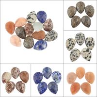 Gemstone Cabochons, Edelsteen, Traan, verschillende materialen voor de keuze & platte achterkant & gefacetteerde, 13x19x7mm, 5pC's/Bag, Verkocht door Bag