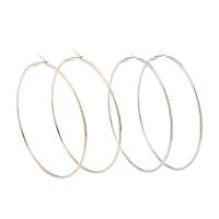 Rauta Hoop Korvakorut, päällystetty, Unisex, enemmän värejä valinta, lyijy ja sen kadmium vapaa, 98x2mm, Myymät Pair