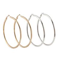 Ijzer Hoop Earring, plated, uniseks, meer kleuren voor de keuze, lood en cadmium vrij, 100x105x5mm, Verkocht door pair