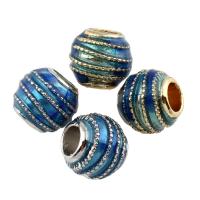 Zinklegering European Beads, Zinc Alloy, Drum, plated, zonder troll & glazuur, meer kleuren voor de keuze, lood en cadmium vrij, 9.5x11mm, Gat:Ca 5mm, 5pC's/Bag, Verkocht door Bag