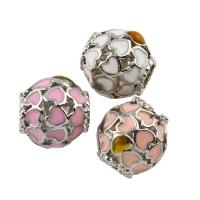 Zinklegering European Beads, Zinc Alloy, Drum, platinum plated, zonder troll & glazuur, meer kleuren voor de keuze, lood en cadmium vrij, 12x12mm, Gat:Ca 5mm, 5pC's/Bag, Verkocht door Bag