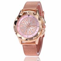 Kvinder armbåndsur, Stainless Steel, med zink legering dial & Glas, rosa guld farve forgyldt, for kvinde & med rhinestone, flere farver til valg, 18x12x40mm, Solgt af PC