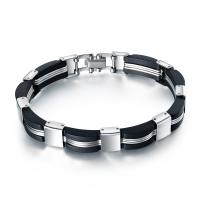 Titanium Staal Armband, met Hars, Corrosiebestendig & verschillende stijlen voor de keuze & voor de mens, Per verkocht Ca 8 inch Strand