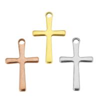 Nerūdijančio plieno Cross Pakabukai, Nerūdijantis plienas, Kirsti, padengtą, daugiau spalvų pasirinkimas, 9.50x15.50x1mm, Skylė:Apytiksliai 1mm, 100kompiuteriai/Krepšys, Pardavė Krepšys