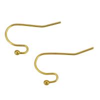 Roestvrij staal Earring bericht, gold plated, 22x12x0.75mm, 0.75mm, 100paren/Bag, Verkocht door Bag