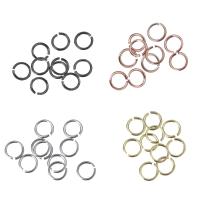 Messing geöffnete Sprung -Ring-, Kreisring, plattiert, keine, 3x3x0.50mm, Bohrung:ca. 2mm, 2000PCs/Menge, verkauft von Menge