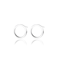 Sterling Silver Κοσμήματα Σκουλαρίκι, 925 Sterling Silver, Λουκουμάς, επιπλατινωμένα, για τη γυναίκα, 8.80x8.80mm, Sold Με Ζεύγος