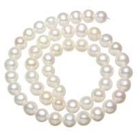 Brambor pěstované sladkovodní perle, Sladkovodní Pearl, přírodní, bílý, 8-9mm, Otvor:Cca 0.8mm, Prodáno za Cca 15.5 inch Strand