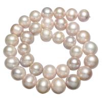 Ronde Gekweekte Zoetwater Parel kralen, natuurlijk, purper, Grade AA, 12-13mm, Gat:Ca 0.8mm, Per verkocht Ca 16 inch Strand