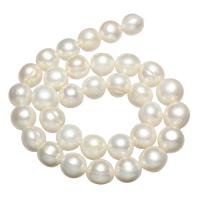 Grânulos pérolas cultivads de água doce, Pérolas de água doce, Batata, naturais, branco, 12-13mm, Buraco:Aprox 0.8mm, vendido para Aprox 15.7 inchaltura Strand