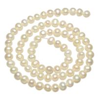 Krumpir Kulturan Slatkovodni Pearl perle, prirodan, bijel, ocjena AA, 5-6mm, Rupa:Približno 0.8mm, Prodano Per Približno 15 inčni Strand