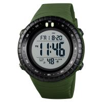 SKmei® Unisex Smykker Watch, Silicone, med Glas & Stainless Steel, forgyldt, 50M vandtæt & justerbar & LED, flere farver til valg, 50x50x16mm, 24mm, Længde Ca. 9.8 inch, Solgt af PC