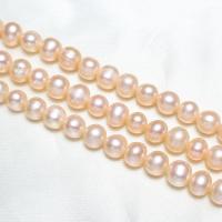 Okrugli Kulturan Slatkovodni Pearl perle, prirodan, roze, 8-9mm, Prodano Per Približno 15.3 inčni Strand