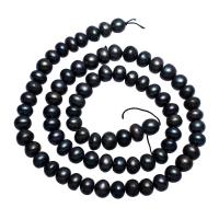 Burgonya Tenyésztett édesvízi gyöngy Gyöngyök, Édesvízi gyöngy, fekete, 10-11mm, Lyuk:Kb 0.8mm, Naponta eladott Kb 16 inch Strand