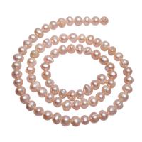 Barokna Kulturan Slatkovodni Pearl perle, Nuggetsi, prirodan, roze, 5-6mm, Rupa:Približno 0.8mm, Prodano Per Približno 15.5 inčni Strand