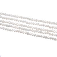 Barokna Kulturan Slatkovodni Pearl perle, Nuggetsi, prirodan, bijel, 3-4mm, Rupa:Približno 0.8mm, Prodano Per Približno 15 inčni Strand