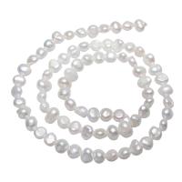 Perlas Patata Freshwater, Perlas cultivadas de agua dulce, natural, Blanco, 4-5mm, agujero:aproximado 0.8mm, Vendido para aproximado 15 Inch Sarta