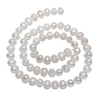 Kartoffel ferskvandskulturperle Beads, Ferskvandsperle, naturlig, hvid, 5-6mm, Hole:Ca. 0.8mm, Solgt Per Ca. 14.5 inch Strand