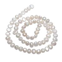 Krumpir Kulturan Slatkovodni Pearl perle, prirodan, bijel, 5-6mm, Rupa:Približno 0.8mm, Prodano Per Približno 14.2 inčni Strand