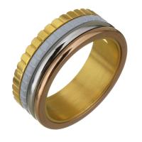 Bague en acier inoxydable, Placage, normes différentes pour le choix & pour femme, 8mm, Vendu par PC