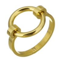 Bague en acier inoxydable, Placage de couleur d'or, normes différentes pour le choix & pour femme, 14mm, Vendu par PC