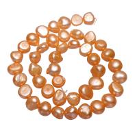 Barokní kultivované sladkovodní perle, Sladkovodní Pearl, Nuggets, oranžový, 8-9mm, Prodáno za Cca 14.2 inch Strand