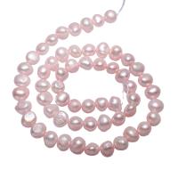 Barokní kultivované sladkovodní perle, Sladkovodní Pearl, Nuggets, přírodní, růžový, 7-8mm, Prodáno za Cca 15.7 inch Strand