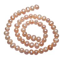 Krumpir Kulturan Slatkovodni Pearl perle, prirodan, roze, 6-7mm, Prodano Per Približno 14 inčni Strand