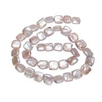 Mince kultivované sladkovodní perle, Sladkovodní Pearl, Squaredelle, přírodní, smíšené barvy, 11-12mm, Otvor:Cca 0.8mm, Prodáno za Cca 14.5 inch Strand