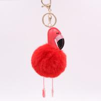 Peluche porte-clés, avec cuir PU & fer, oiseau, Placage de couleur d'or, plus de couleurs à choisir, protéger l'environnement, sans nickel, plomb et cadmium, 70mm, Vendu par PC