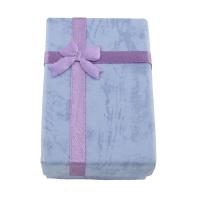 Κοσμήματα Gift Box, Χαρτί, με Silk, Ορθογώνιο παραλληλόγραμμο, skyblue, 50x80x25mm, 16PCs/τσάντα, Sold Με τσάντα