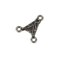 Zink Alloy Connector, Triangle, antik silver pläterad, Halv slinga, nickel, bly och kadmium gratis, 12x14x3mm, Hål:Ca 1mm, 100PC/Lot, Säljs av Lot