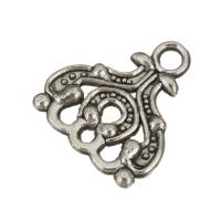 Pendentifs en alliage de zinc, Plaqué de couleur d'argent, protéger l'environnement, sans nickel, plomb et cadmium, 13x15x2mm, 100PC/lot, Vendu par lot