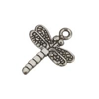 Zinc Alloy Animal Pendler, Dragonfly, antik sølv farve forgyldt, nikkel, bly & cadmium fri, 16x20x3mm, Hole:Ca. 3mm, 100pc'er/Lot, Solgt af Lot