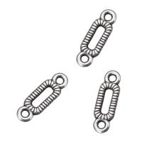 Zinklegierung Schmuckverbinder, Rechteck, antik silberfarben plattiert, 1/1-Schleife, frei von Nickel, Blei & Kadmium, 5x14x2mm, Bohrung:ca. 1mm, 500PCs/Menge, verkauft von Menge