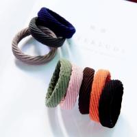 Elastische haarband, Rubber Band, met Doek, voor vrouw, meer kleuren voor de keuze, 45mm, 10pC's/Lot, Verkocht door Lot