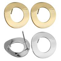 Brass korvakoru pisara Component, Messinki, Donitsi, päällystetty, silmukka, enemmän värejä valinta, 18x13mm, 0.8mm, Reikä:N. 2mm, 100PC/erä, Myymät erä