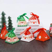 Papier Weihnachts-Geschenkbox, Weihnachtsschmuck, 80x80x90mm, 30PCs/Menge, verkauft von Menge