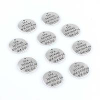 Zink-Aluminium-Anhänger, Zinklegierung, antik silberfarben plattiert, frei von Blei & Kadmium, 22mm, 10PCs/Tasche, verkauft von Tasche