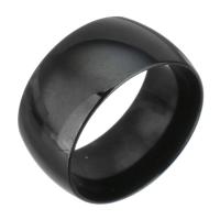 Ring Finger ze stali nierdzewnej, Stal nierdzewna, Czarna płytka, dla obu płci, 11.50mm, rozmiar:9, sprzedane przez PC