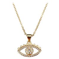 Roestvrij staal halskettingen, met 1.5Inch extender keten, oog, gold plated, ovale keten & voor vrouw & met strass, 17x12mm, 2mm, Per verkocht Ca 18 inch Strand