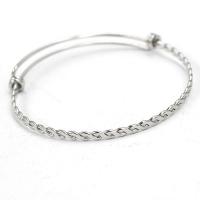 Rustfrit stål Bangle, Stainless Steel, justerbar & for kvinde, oprindelige farve, Solgt af PC