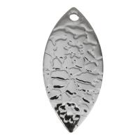 Mässing Smycken Hängen, Leaf, platinerade, 9x19x1mm, Hål:Ca 1mm, 200PC/Lot, Säljs av Lot