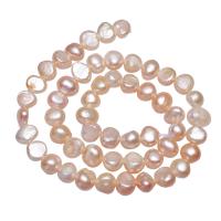 Barokní kultivované sladkovodní perle, Sladkovodní Pearl, Nuggets, přírodní, růžový, 7-8mm, Otvor:Cca 0.8mm, Prodáno za Cca 15.3 inch Strand